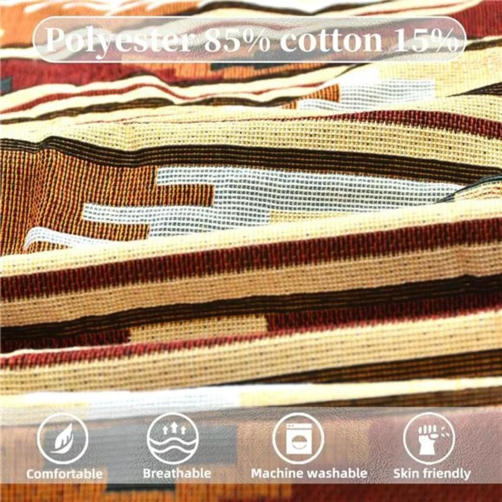 Boho Throw Blanket Reversible Cotton Tapestry Hippie Room Decor